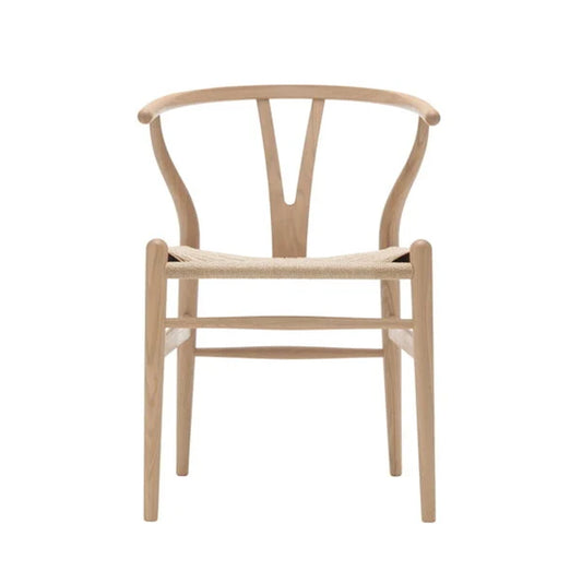 CARL HANSEN & SØNS - Set of 2 - CH24 Wishbone Chair - Oak White Oiled - Natural Seat - CLEARANCE Ten Percent Discount