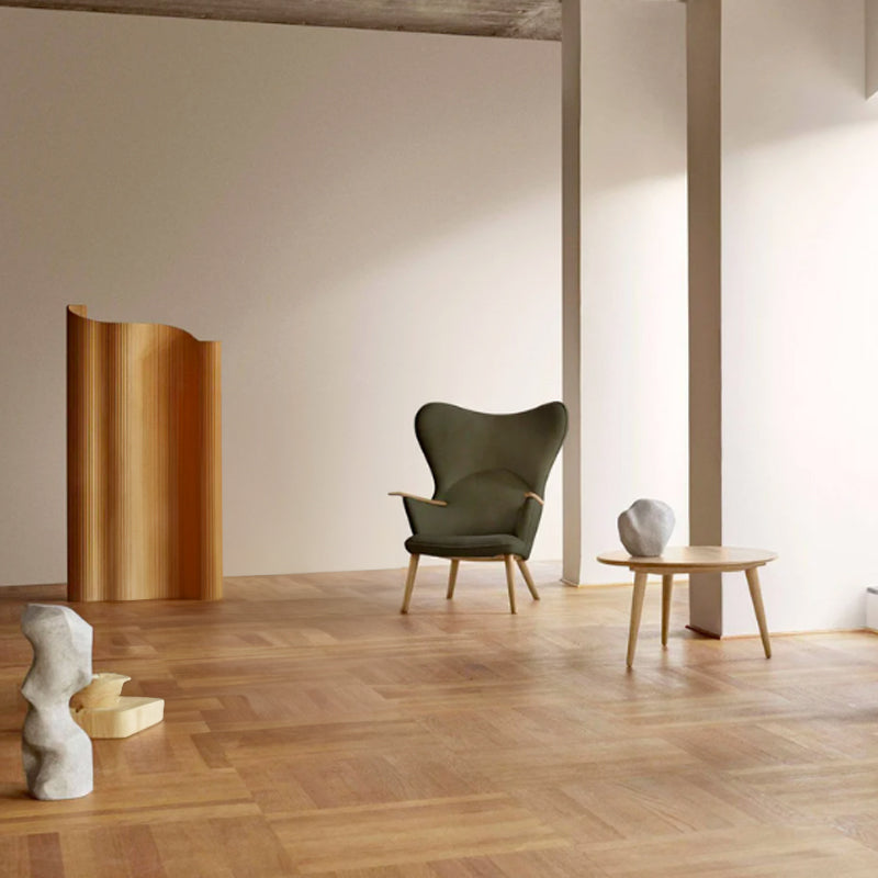 CARL HANSEN & SØNS - CH78 Mama Bear Chair - Oak Lacquered - Kvadrat Fiord Seat - CLEARANCE Twenty Percent Discount