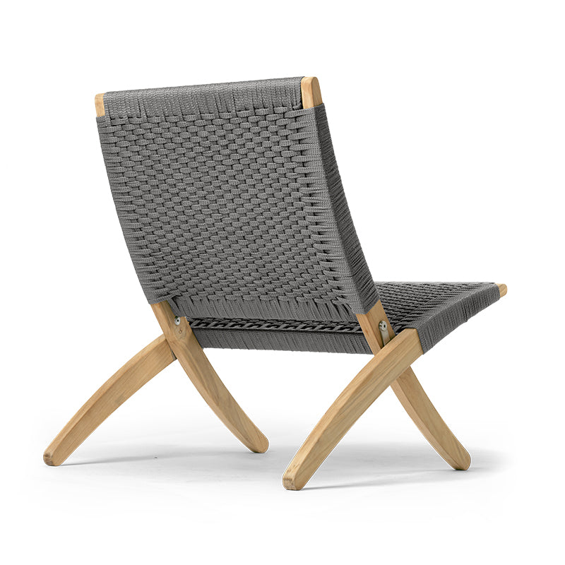 CARL HANSEN & SØNS - MG501 Cuba Chair - OUTDOOR - Teak with Charcoal Flat Weave Seat - CLEARANCE Ten Percent Discount