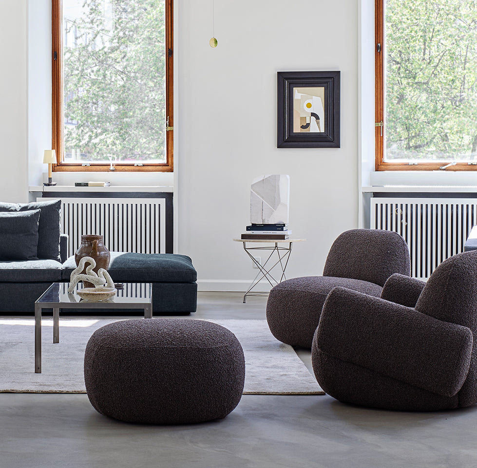 EILERSEN Havana Chair - Fully Upholstered, Soft Fabric, Black Base - Fifteen Percent Discount