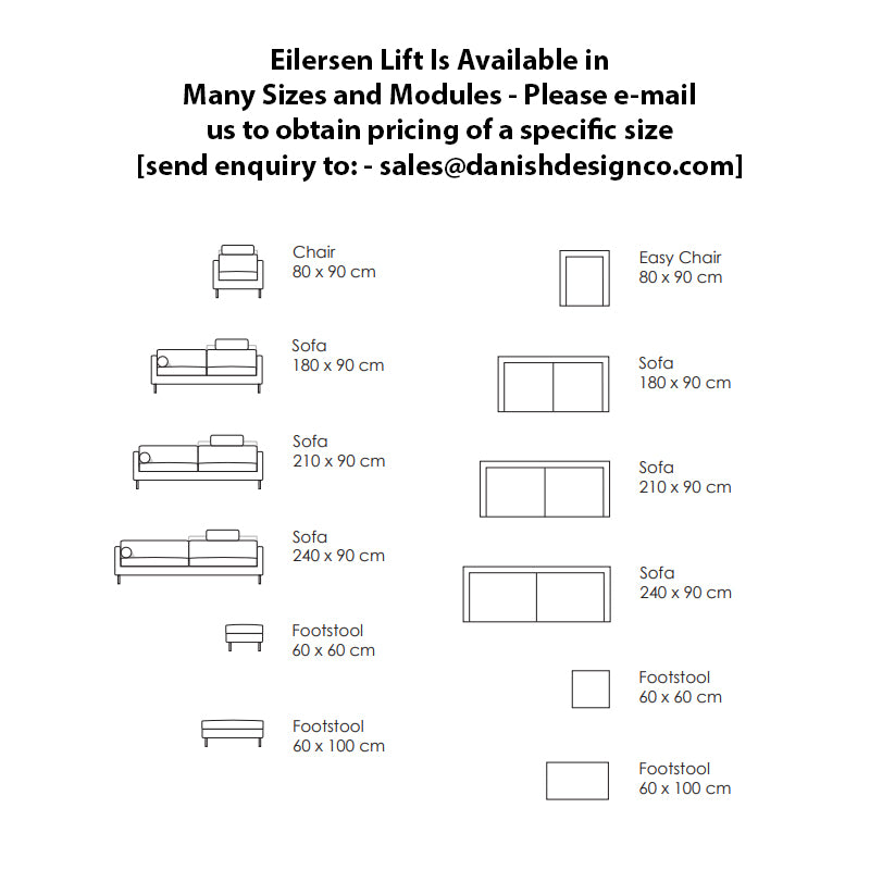 EILERSEN Lift Sofa - 210 x 90 CM - "Sand" Fabric - 20% OFF