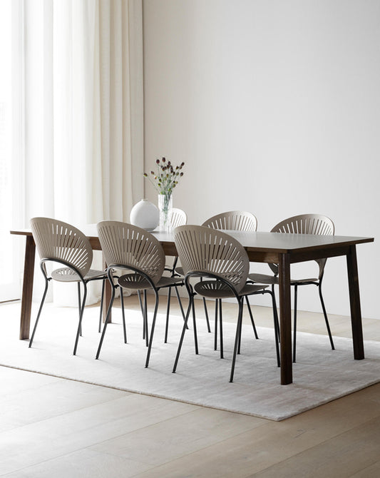 FREDERICIA - ANA Extension Table 180-280cm Smoked Oak w/Black Nano Laminate Top - Fifteen Percent Discount