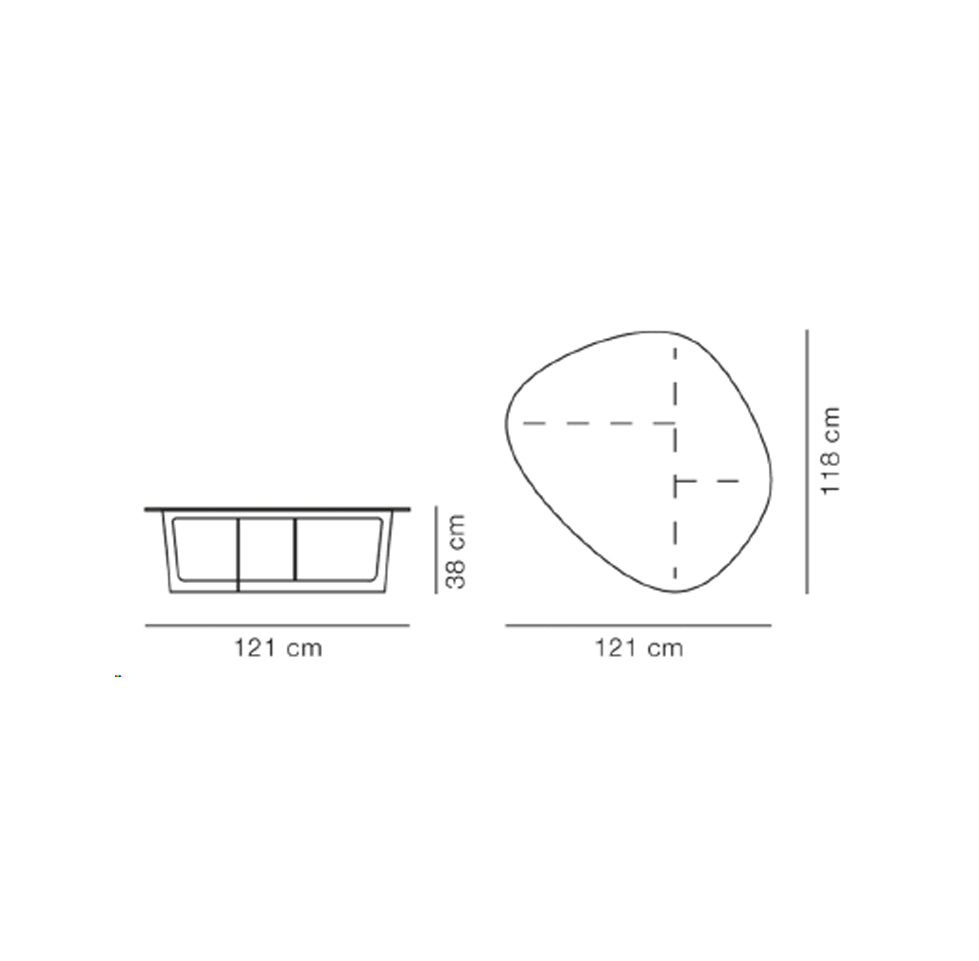 FREDERICIA Insula Table LARGE - Black Lacquered Aluminium - Fifteen Percent Discount
