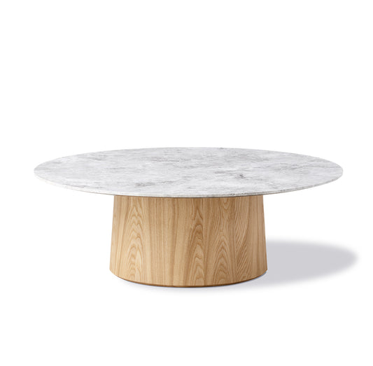 FREDERICIA Niveau Table 110cm Oiled Ash w/Tundra Grey Marble Top - Fifteen Percent Discount