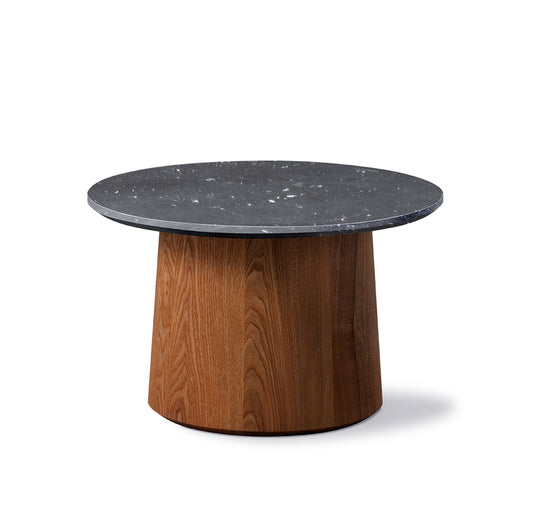 FREDERICIA Niveau Table 45cm Dark Ash w/Black Marquina Marble Top - Fifteen Percent Discount