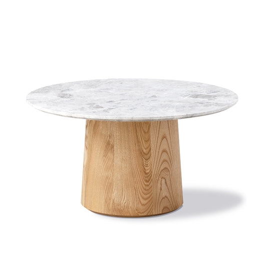FREDERICIA Niveau Table 61cm Oiled Ash w/Tundra Grey Marble Top - Fifteen Percent Discount