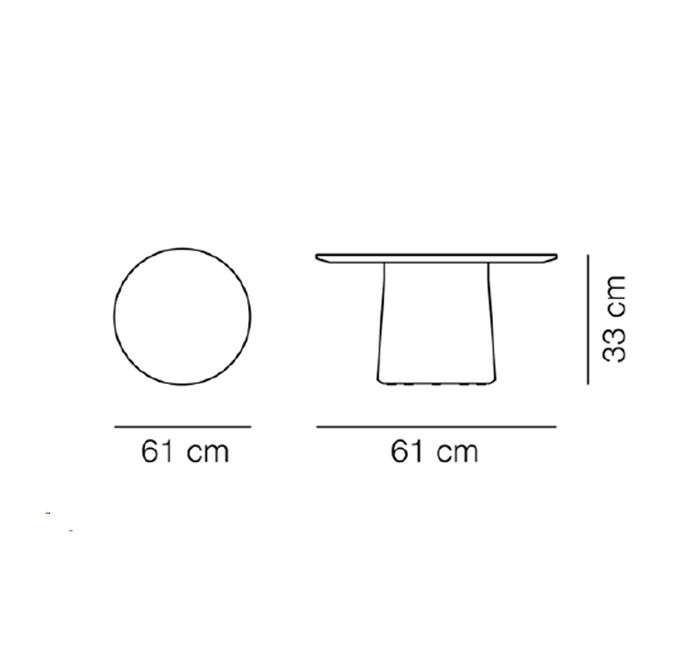 FREDERICIA Niveau Table 61cm Oiled Ash w/Tundra Grey Marble Top - Fifteen Percent Discount