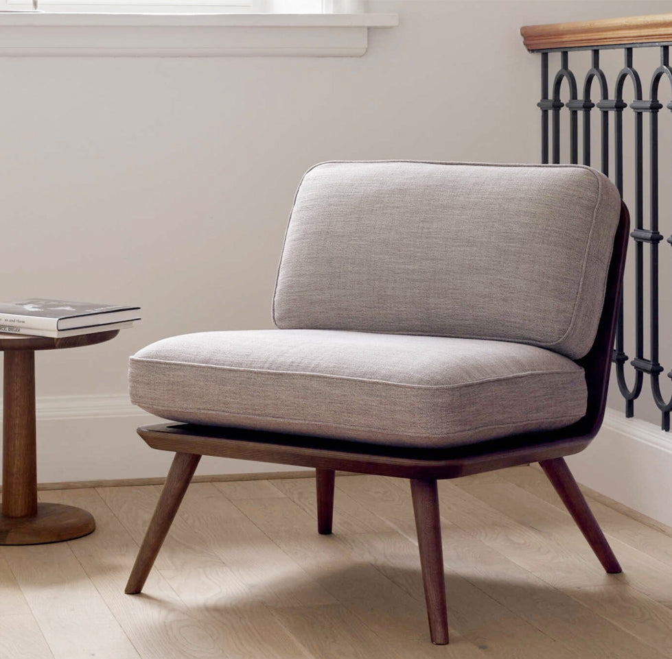 FREDERICIA Spine Petit Lounge Chair - Romo, "Ruskin" Ash Black Lacquered - Fifteen Percent Discount