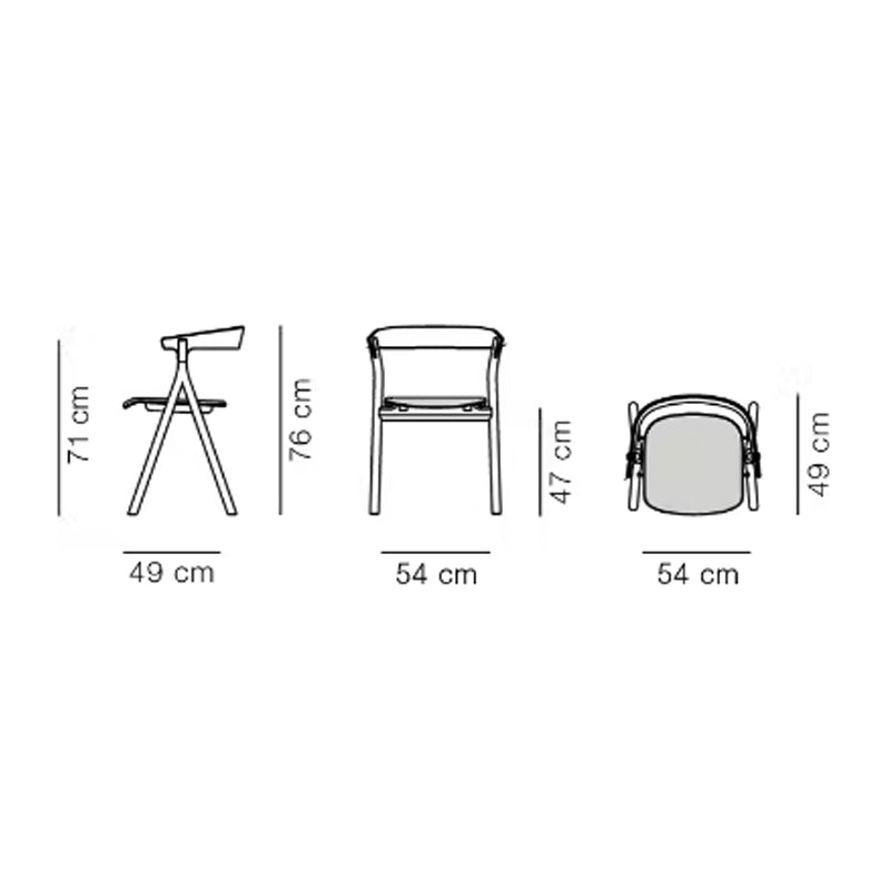FREDERICIA - Set of 2 - YKSI Chair - Oak Black w/Black Leather Seat - CLEARANCE Fifty Percent Discount