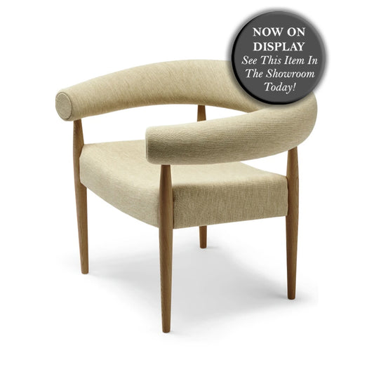 GETAMA - Ditzel Ring Chair - Kvadrat "Clay" with Walnut Oiled Leg - CLEARANCE Forty Percent Discount