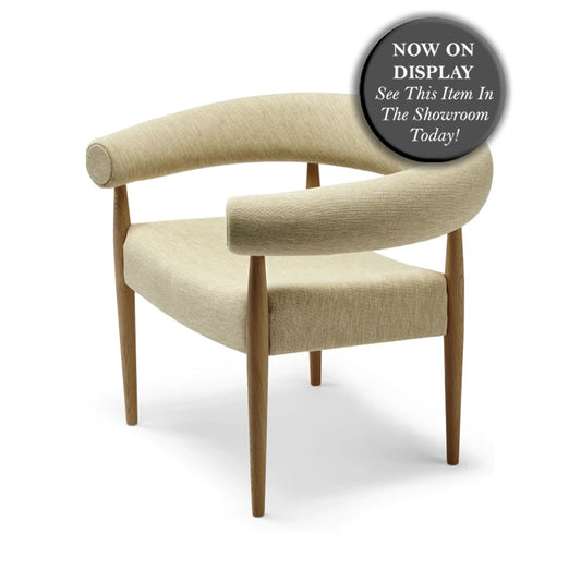 GETAMA - Ditzel Ring Chair - Kvadrat "Clay" with Walnut Oiled Leg - CLEARANCE Twenty Percent Discount