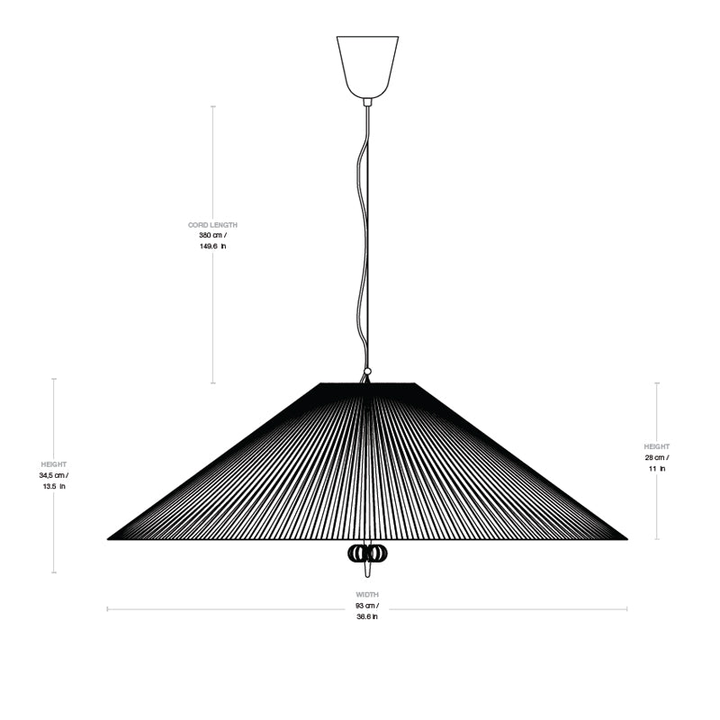 GUBI 1972 Pendant, Large - Bamboo Shade - Twenty Five Percent Discount