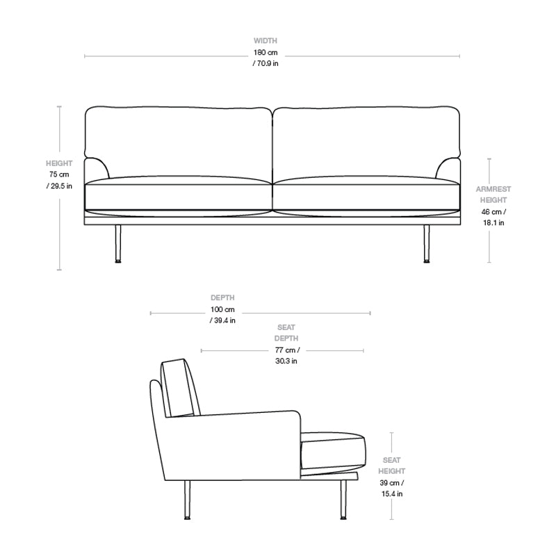 GUBI - Flaneur Two Seater - Gabriel "Tempt" - 20% Off