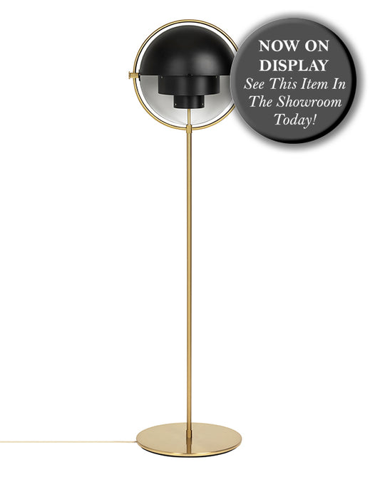 GUBI Multi-Lite Floor Lamp - Black Semi Matte | Brass - Twenty Five Percent Discount