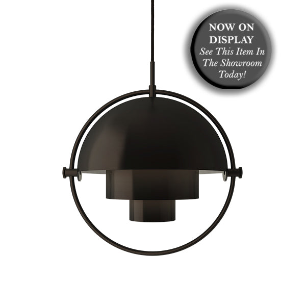 GUBI Multi Lite Pendant - Black Brass Shade with Black Brass Ring - Twenty Five Percent Discount