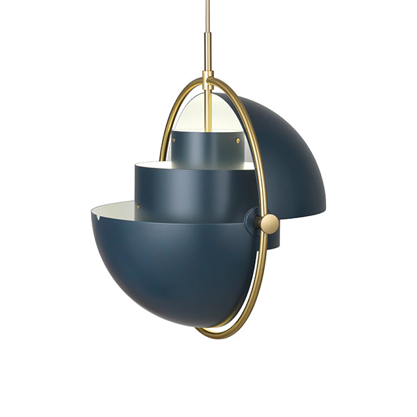 GUBI Multi Lite Pendant - Limited Edition Midnight Blue Shade with Brass Ring - Twenty Five Percent Discount