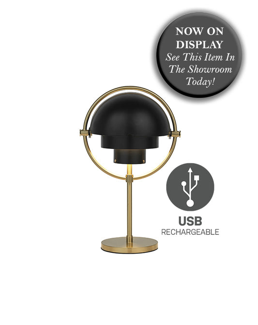 GUBI Multi Lite Rechargeable Lamp - Brass/Black - Indoor & Outdoor Safe - Twenty Five Percent Discount