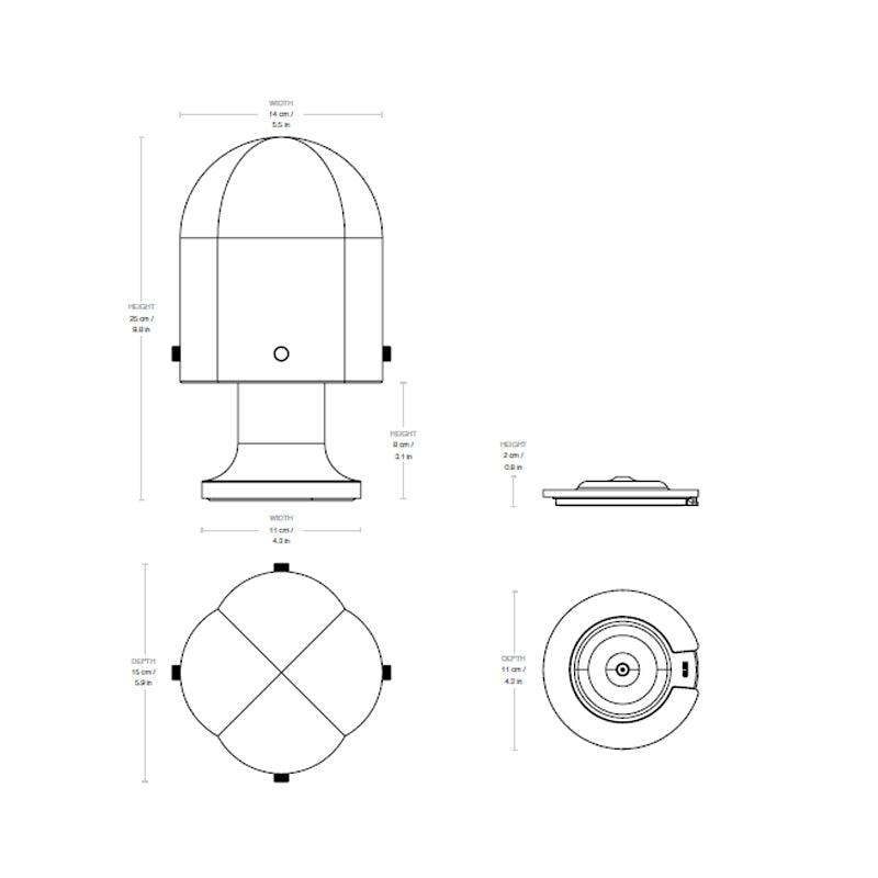 GUBI Seine Rechargeable Lamp - Indoor & Outdoor Safe - Twenty Five Percent Discount