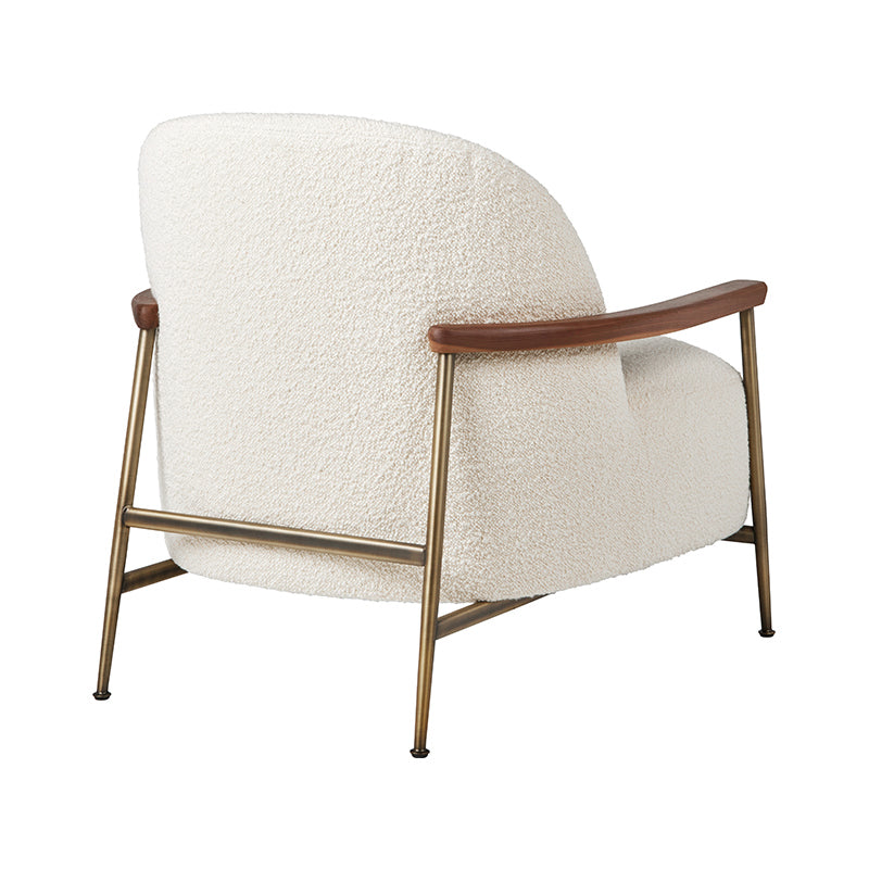 GUBI Sejour Chair - Fully Upholstered, JAB Ascendent Fabric, Brass Base - 20% Off