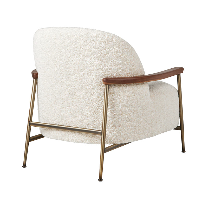 GUBI Sejour Chair - Fully Upholstered, JAB Ascendent Fabric, Brass Base - Fifteen Percent Discount