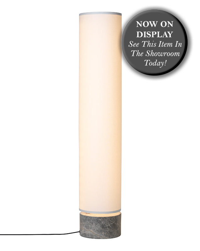 GUBI Unbound Floor Lamp - Canvas Shade & Marble Base H120cm - 25% Off