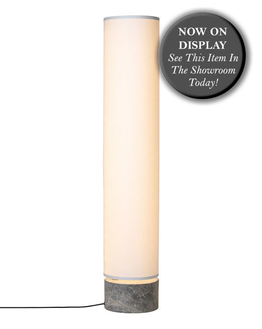 GUBI Unbound Floor Lamp - Canvas Shade & Marble Base H120cm - Twenty Five Percent Discount