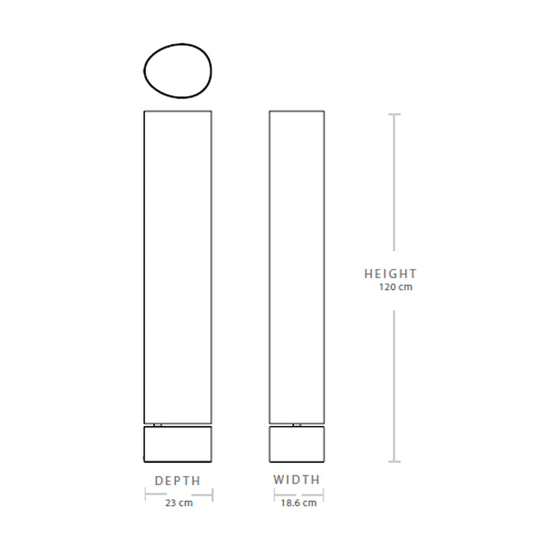 GUBI Unbound Floor Lamp - Canvas Shade & Marble Base H120cm - 25% Off