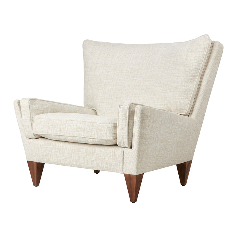 GUBI V11 Lounge Chair - Fully Upholstered, Limonta "Forli" Walnut Leg - Fifteen Percent Discount