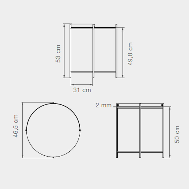HOUE Edge Table - Pine Green - Ø46 CM