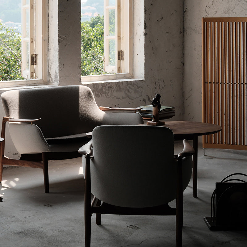 HOUSE OF FINN JUHL - "53" Lounge Chair - Walnut Oiled with "Nevada" Black Leather - Fifteen Percent Discount