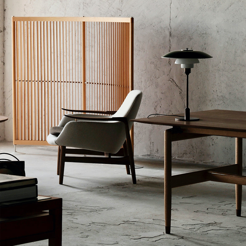 HOUSE OF FINN JUHL - "53" Lounge Chair - Walnut Oiled with "Nevada" Black Leather - Fifteen Percent Discount