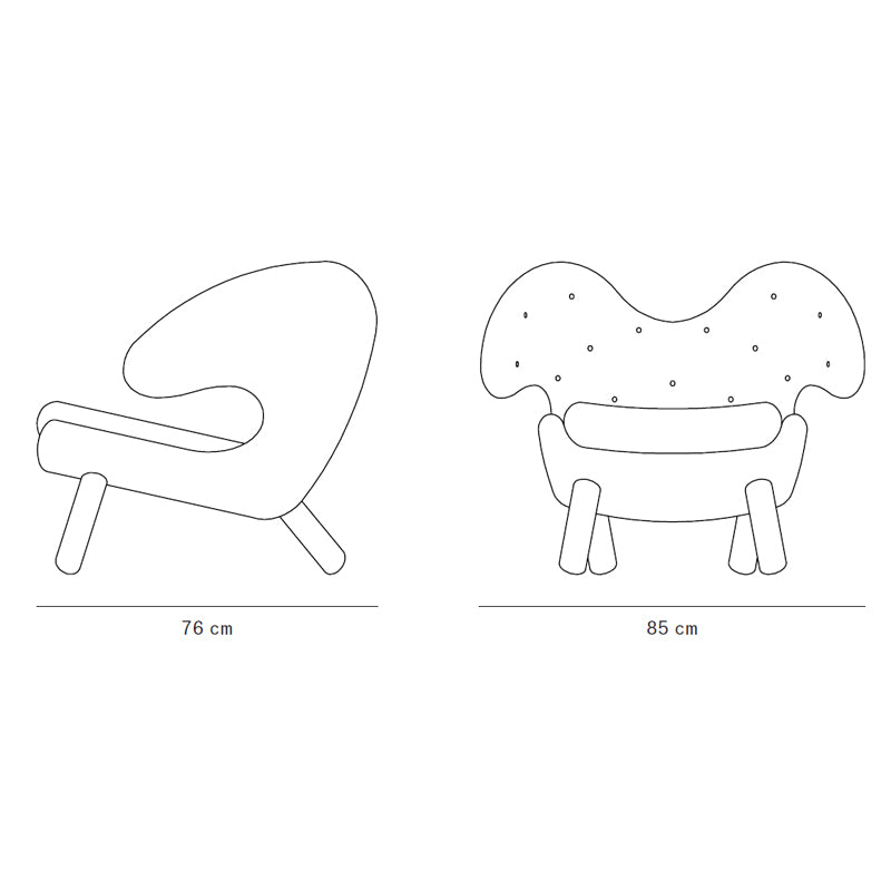 HOUSE OF FINN JUHL - "Pelican" Lounge Chair - Walnut Oiled - Kvadrat "Remix" Fabric - Fifteen Percent Discount