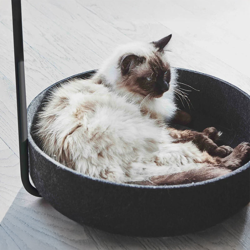 MIA CARA Tavolino - Side Table with Cat Bed - Black