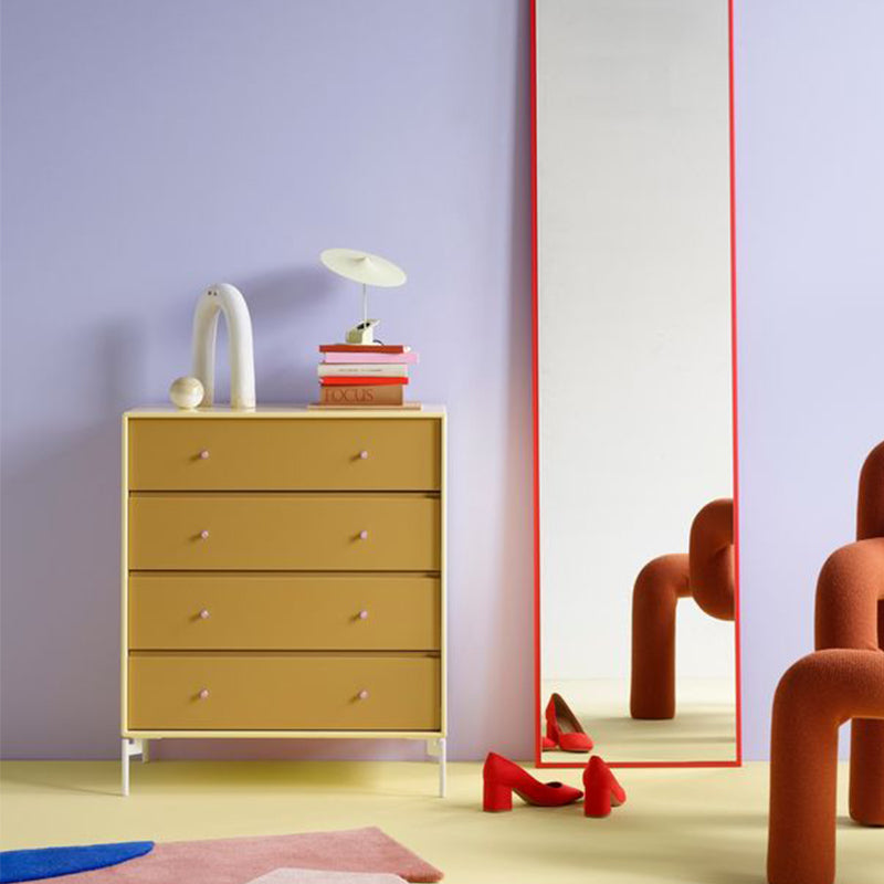 MONTANA Four Drawer Dresser - "Masala" with Black Legs - CLEARANCE Forty Percent Discount