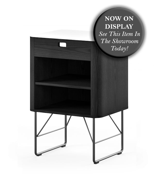 NAVER COLLECTION - AK2406 - SET of 2- Ash, Black Stained - Steel Base in Black - CLEARANCE Forty Percent Discount