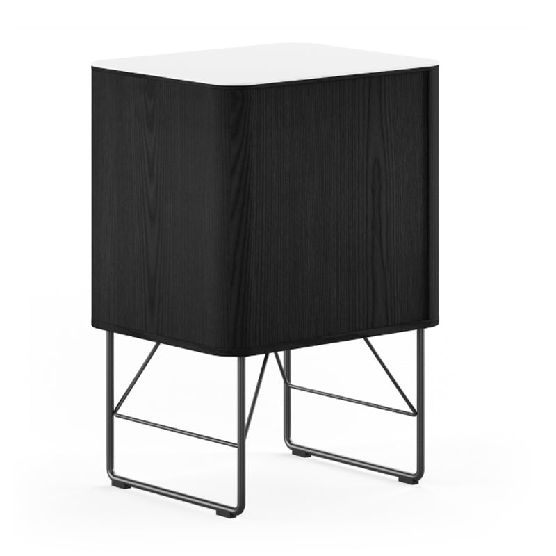NAVER COLLECTION - AK2406 - SET of 2- Ash, Black Stained - Steel Base in Black - CLEARANCE Forty Percent Discount