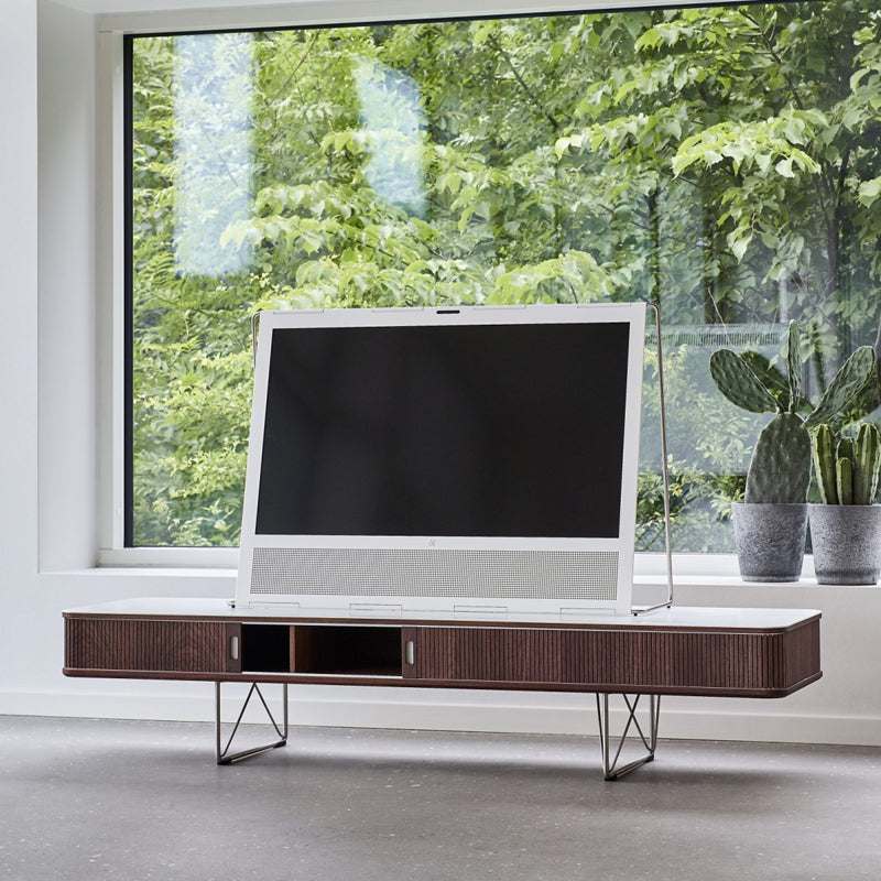 NAVER COLLECTION - AK2721 TV Table - Walnut Oiled - Steel Base - 20% Off