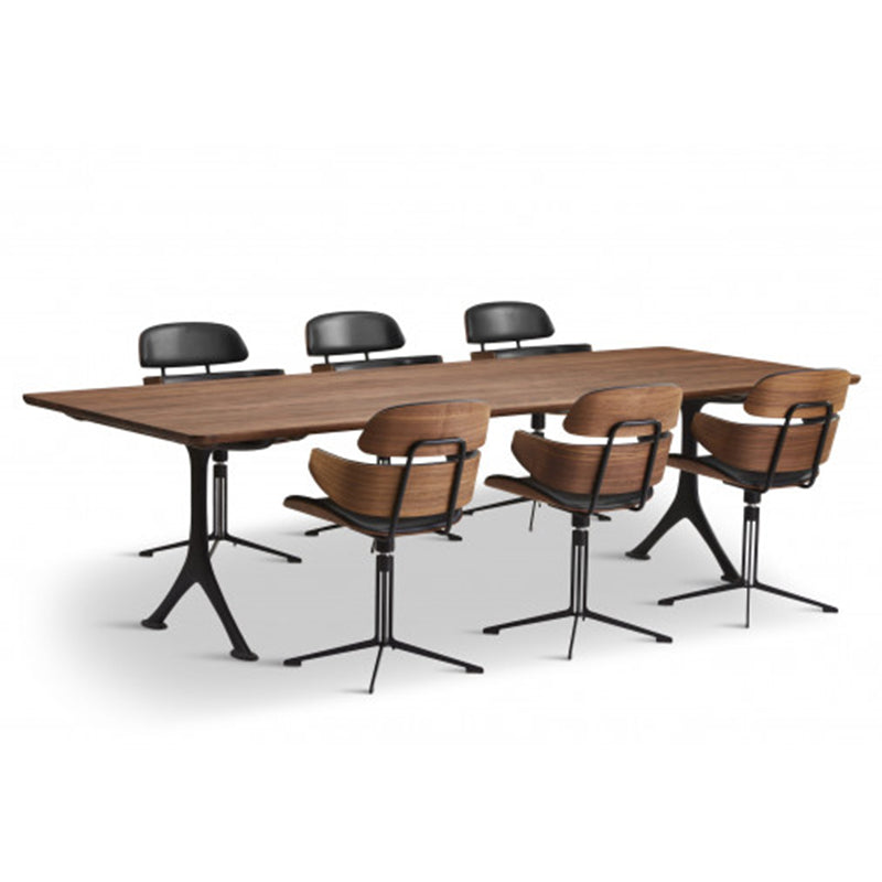NAVER COLLECTION - GM3030 "Thor" Table 240x100 - Walnut Oiled, Black Powder Coated Aluminium Leg - Fifteen Percent Discount