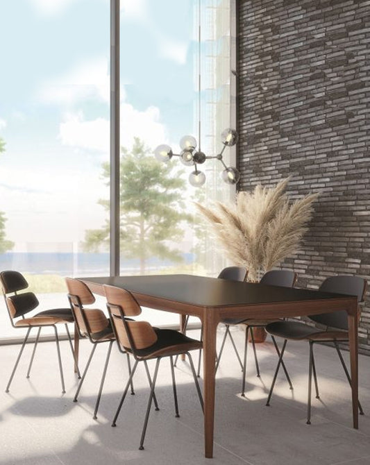 NAVER COLLECTION - GM3700 RO Table 210x100x74 - Walnut Oiled, Brown Fenix Laminate Top - CLEARANCE Forty Percent Discount