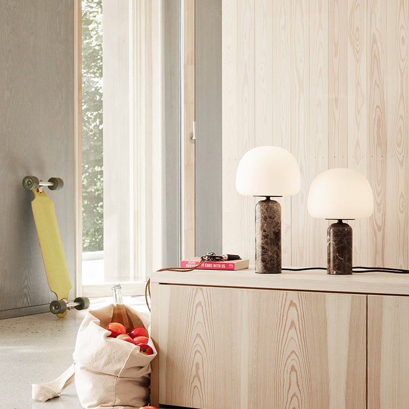NORTHERN Kin Table Lamp 33cm - Brown Marble & Glass - Twenty Five Percent Discount