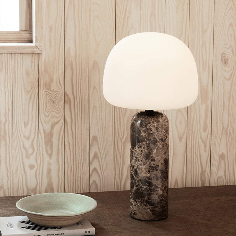 NORTHERN Kin Table Lamp 40cm - Brown Marble & Glass - Twenty Five Percent Discount