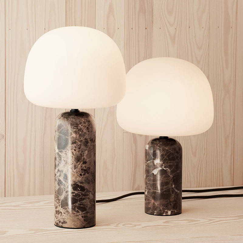 NORTHERN Kin Table Lamp 40cm - Brown Marble & Glass - Twenty Five Percent Discount