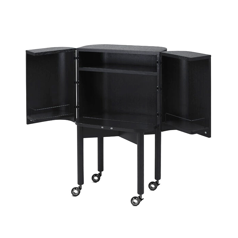 NORTHERN Loud Bar Cabinet - Black Lacquered Oak - CLEARANCE Forty Percent Discount