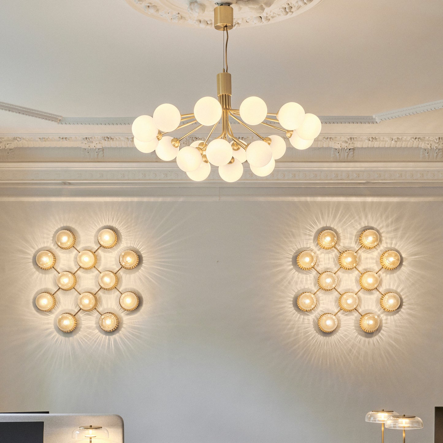 NUURA Apiales 18 - Brass/Opal Glass - Twenty Five Percent Discount