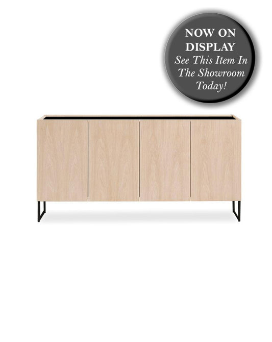 SKOVBY SM404 Sideboard - Oak, White Oiled - CLEARANCE Forty Percent Discount