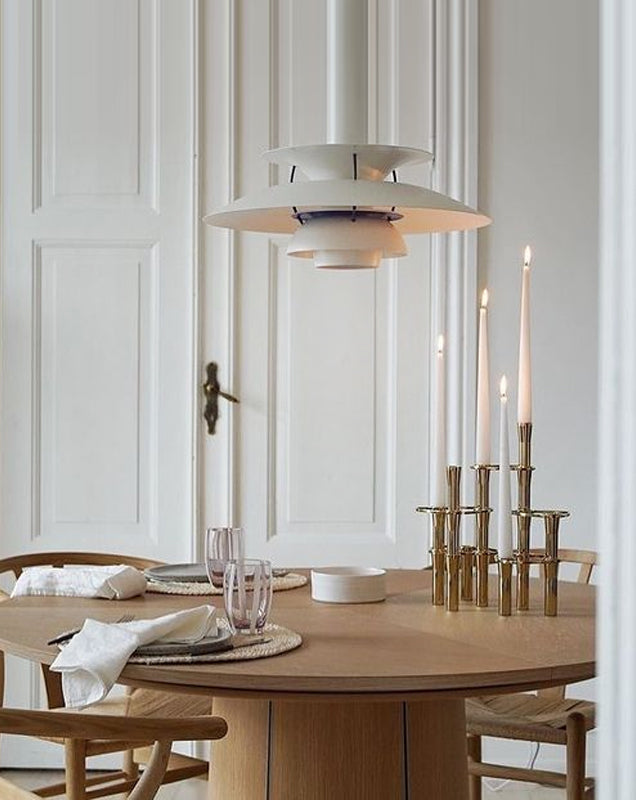 SKOVBY SM33 Extending Round Dining Table Oak Veneer Lacquer