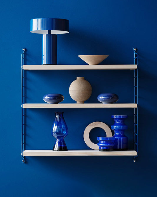 STRING Pocket - 75th Anniversary - Pine Shelves / Blue Frame