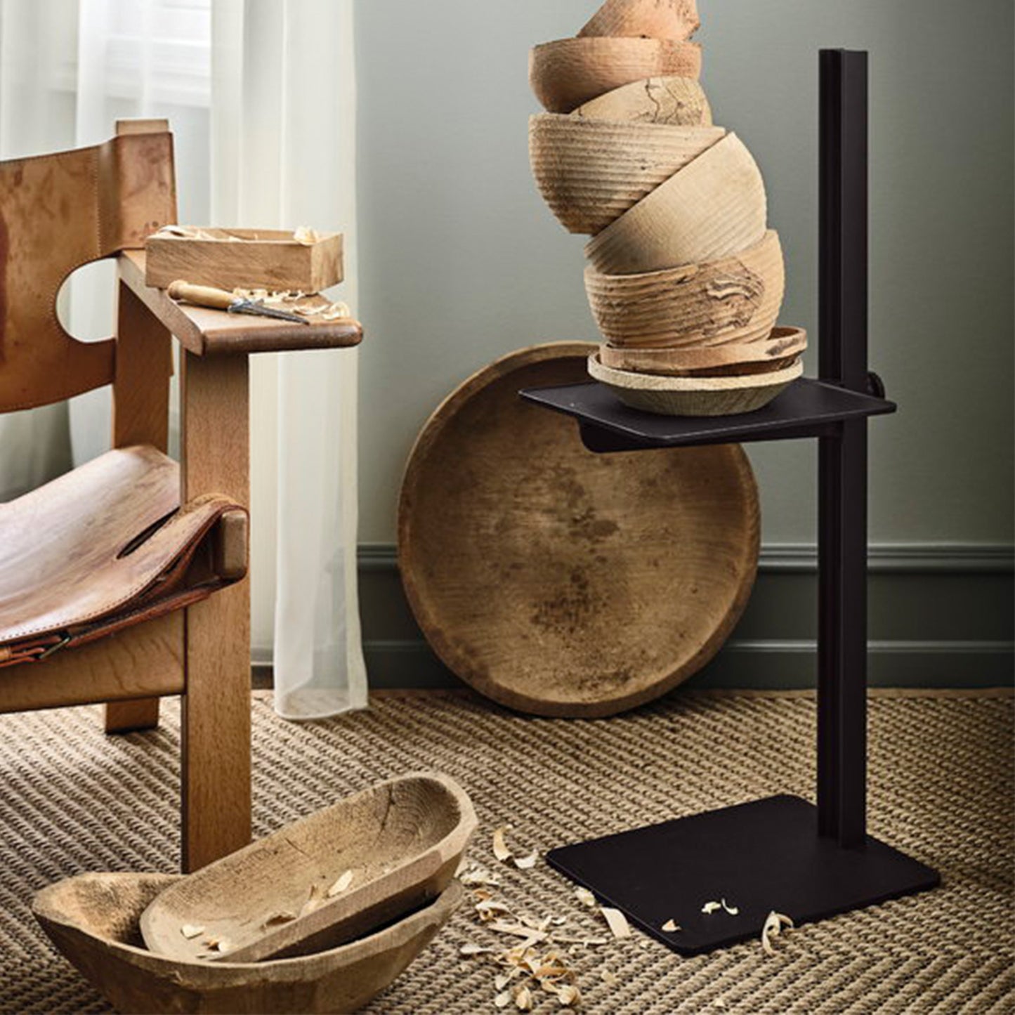 STRING Museum™ Adjustable Side Table - Dark Brown