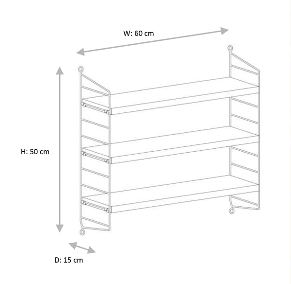STRING Pocket - 75th Anniversary - Pine Shelves / Blue Frame