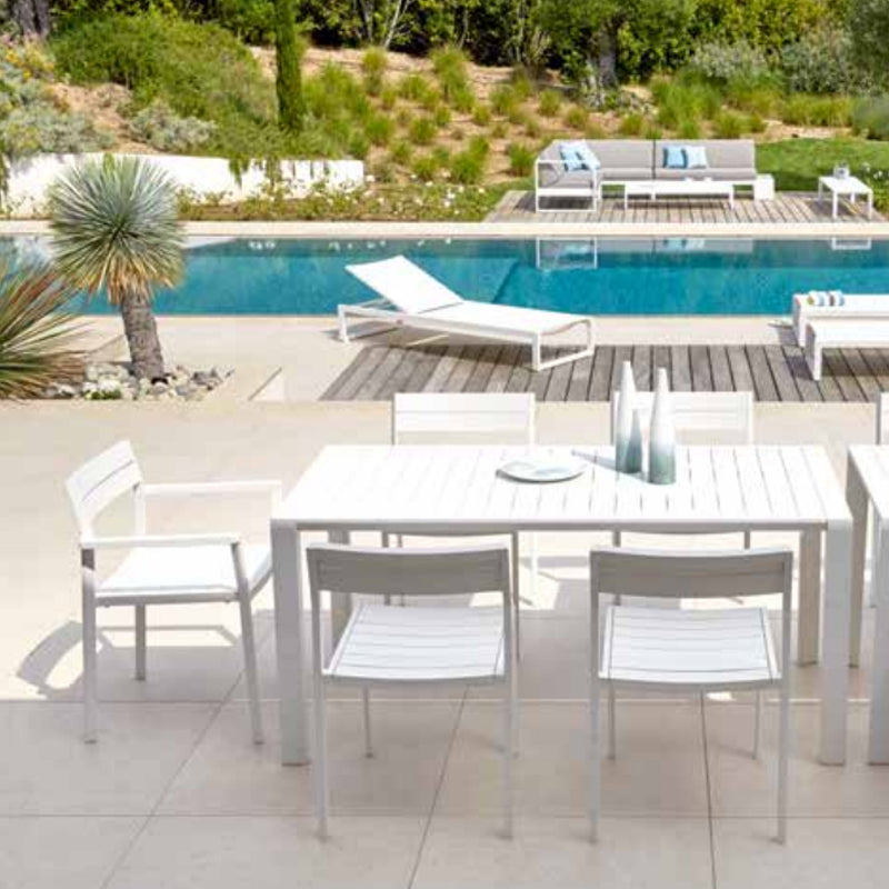 DIPHANO - Set of 4 - Metris Dining Arm Chair - White - CLEARANCE Fifty Percent Discount